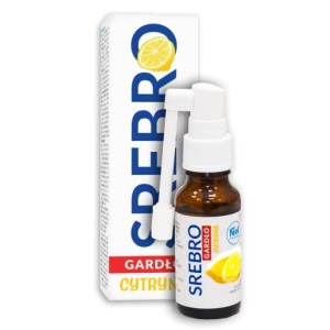 Srebro GARDŁO CYTRYNA spray 20ml Nelfarma -Smak cytrynowy