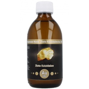 Niejonowe Nano Złoto Koloidalne AU 250 25 ppm 300 ml Vitacolloids