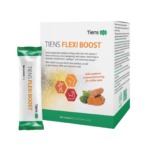 Tiens Flexi Boost 30 saszetek z glukozaminą MSM kwasem hialuronowym i witaminą C