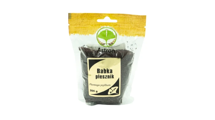 Babka Płesznik 200 g Astron nasiona Plantago psyllium naturalne źródło błonnika do napojów i potraw