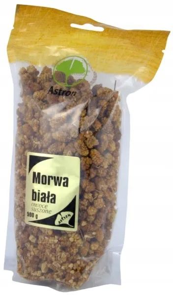 ASTRON Morwa biała owoc 100 g suszone owoce Morus alba do owsianki jogurtu musli i koktajli