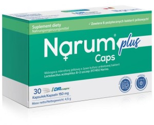 Narum Plus perystaltyka jelit Zielone 30kps. 150mg
