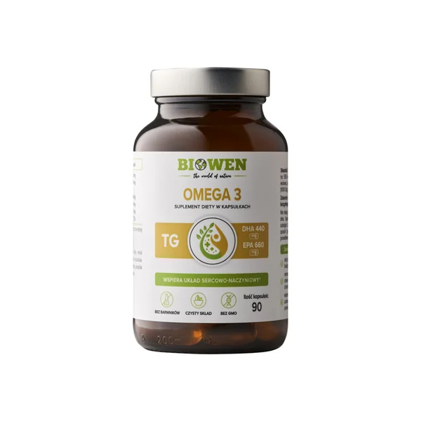 Omega 3 Forte Biowen 90 kapsułek suplement diety z olejem rybim EPA i DHA