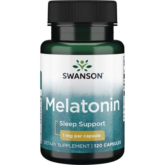 Swanson Melatonina 1 mg 120 kapsułek suplement diety z melatoniną