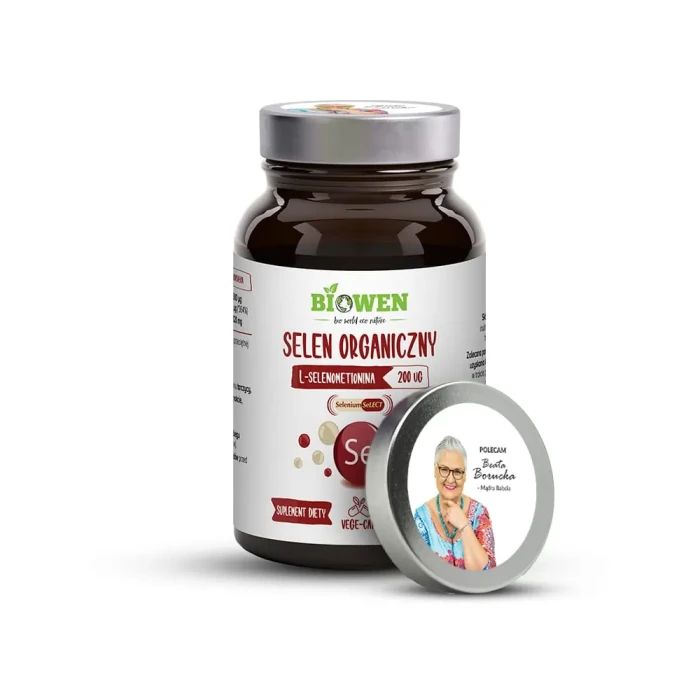 BIOWEN Selen Organiczny 100 kapsułek L-selenometionina Selenium SeLECT selen na tarczycę odporność włosy i paznokcie