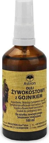 Olej żywokostowy z gojnikiem Astron 100 ml do użytku zewnętrznego