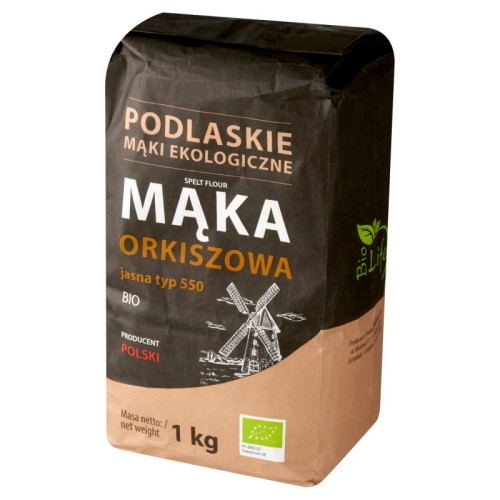 Mąka orkiszowa jasna BIO typ 550 BioLife 1 kg