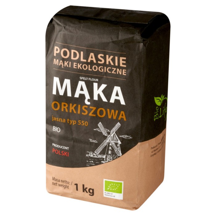 Mąka orkiszowa jasna BIO typ 550 BioLife 1 kg