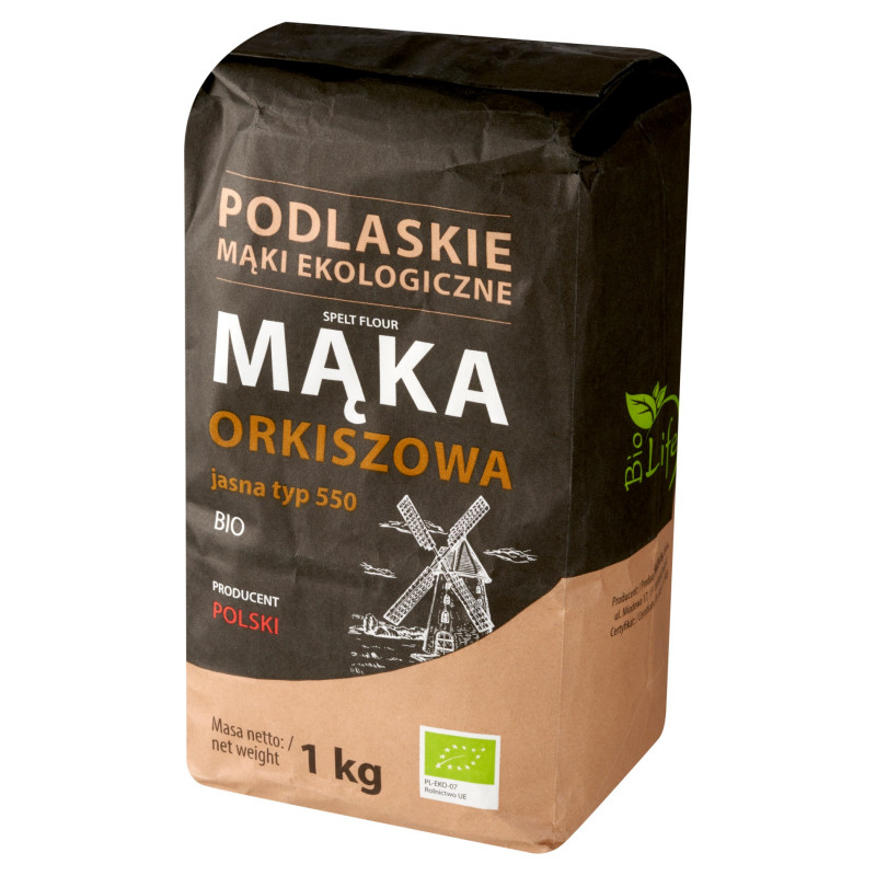 Mąka orkiszowa jasna BIO typ 550 BioLife 1 kg