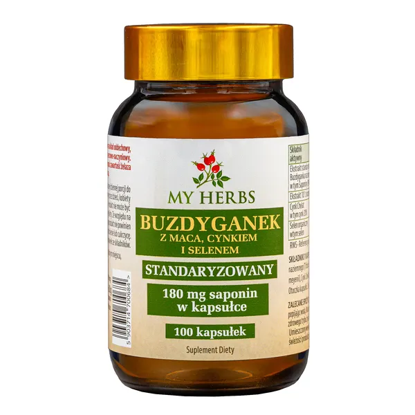 My Herbs Buzdyganek z Maca Cynkiem i Selenem 100 kapsułek
