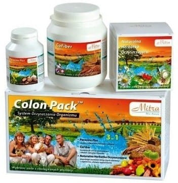 Colon Pack Mitra zestaw 3 produktów Parasine Plus CoFiber herbatka oczyszczająca