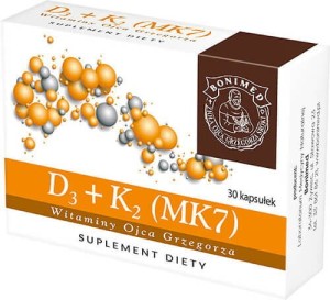 Witamina D3+K2MK7 30kaps. Bonimed