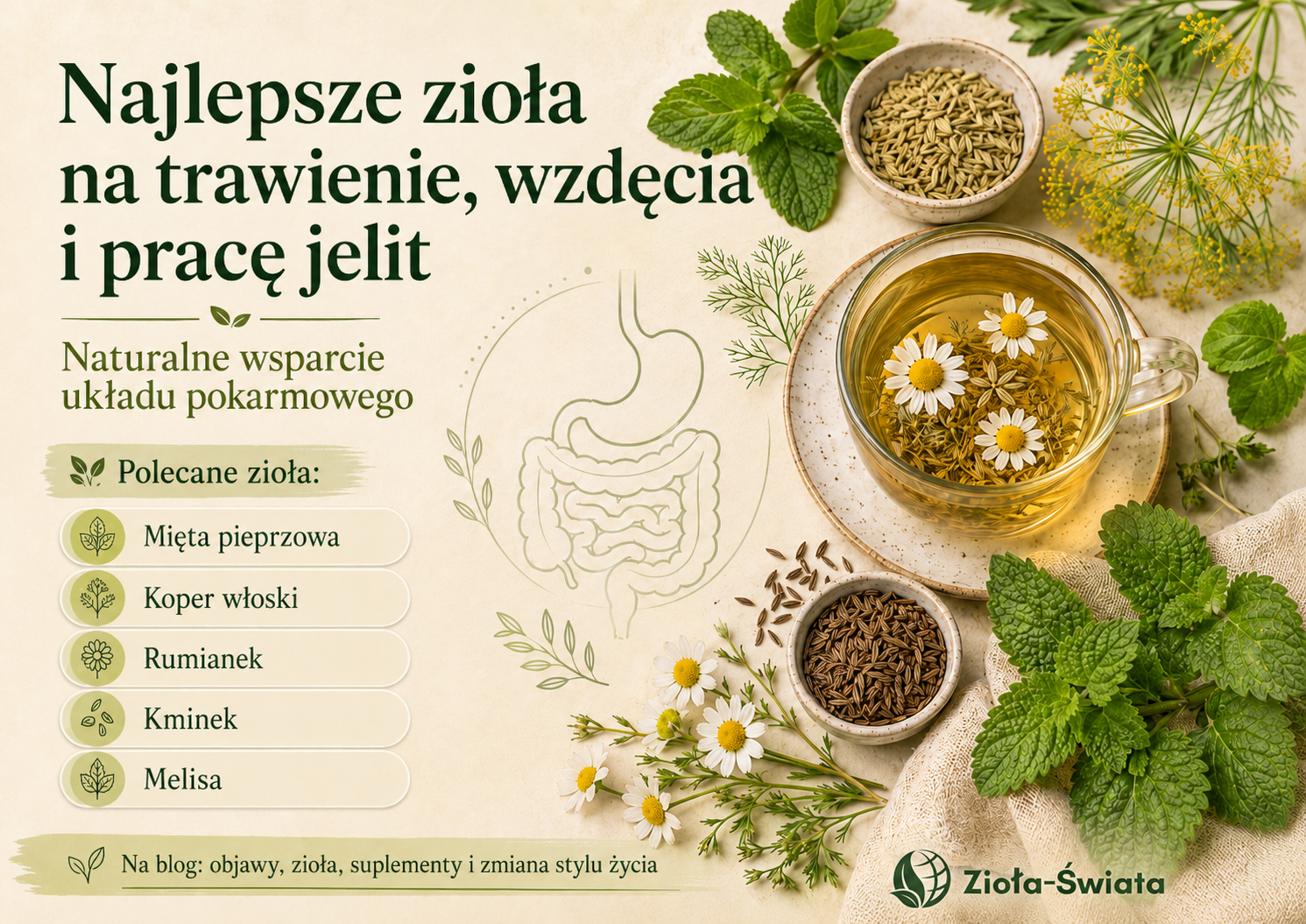 Najlepsze zioła na trawienie, wzdęcia i prawidłową pracę jelit
